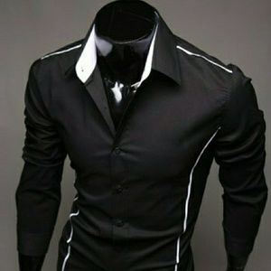 Men fitted dress shirt
